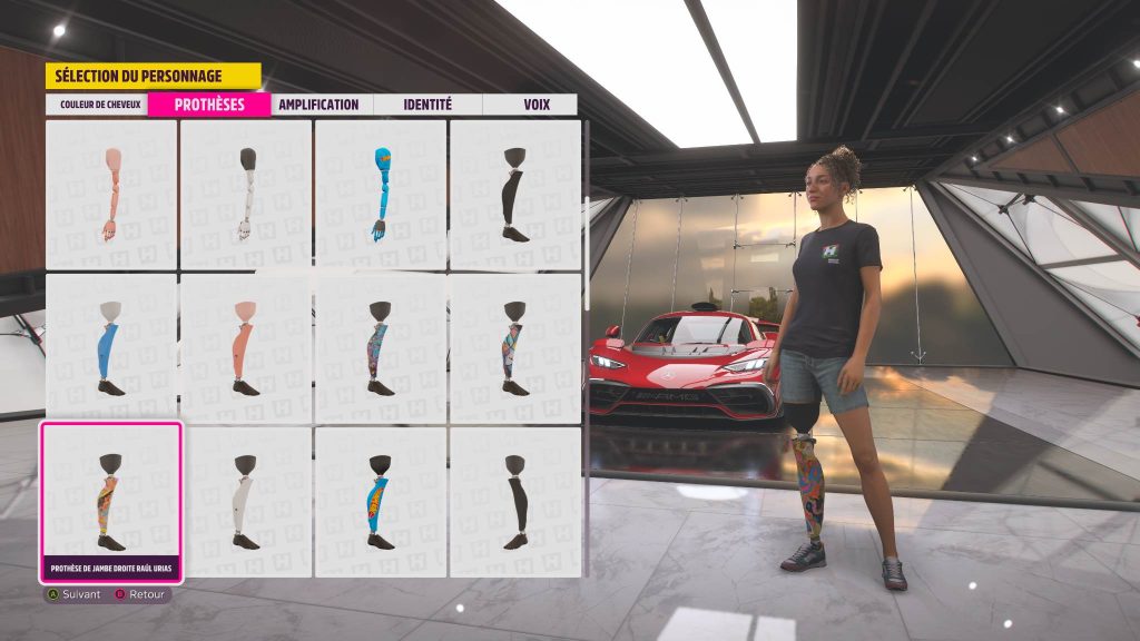 Forza Horizon 5 - handicap - prothèse de jambe droite. Un choc émotionnel - transfert du handicap de ma petite - Mais un véritable soulagement pour les personnes en situation de handicap