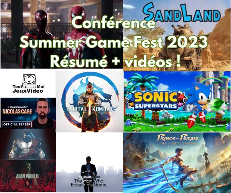 Conférence Summer Game Fest 2023 -trailers - résumés - TestMoiJeuxVidéoFr