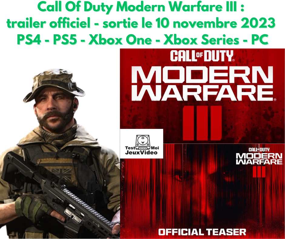 PS5 : découvrez la meilleure offre du moment incluant Call of Duty : Modern  Warfare 3