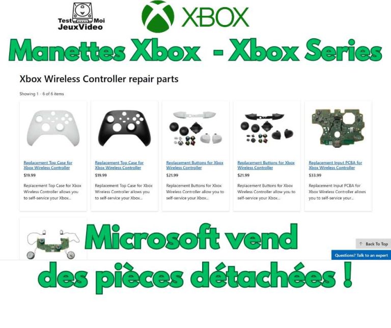 Manettes Xbox Series - Microsoft vend des pièces détachées - pièces détachées manettes Xbox sans fil - Xbox USA - TestMoiJeuxVidéo.Fr