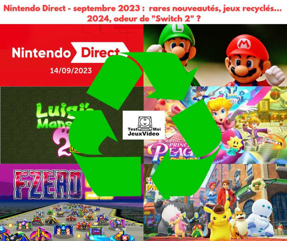 Nintendo Direct. Quantité, recyclé 2024, odeur de Switch 2
